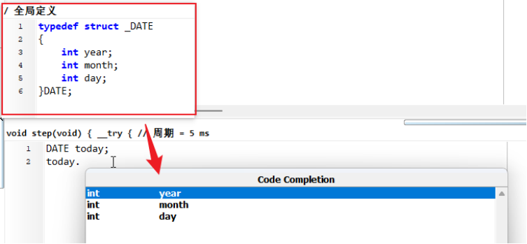 TSMaster applet editing code smart tip function